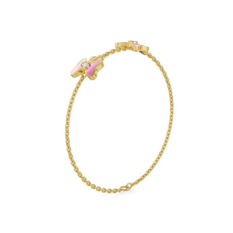Rose Bow Lab Grown Diamond Bracelet