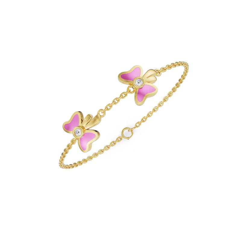 Rose Bow Lab Grown Diamond Bracelet