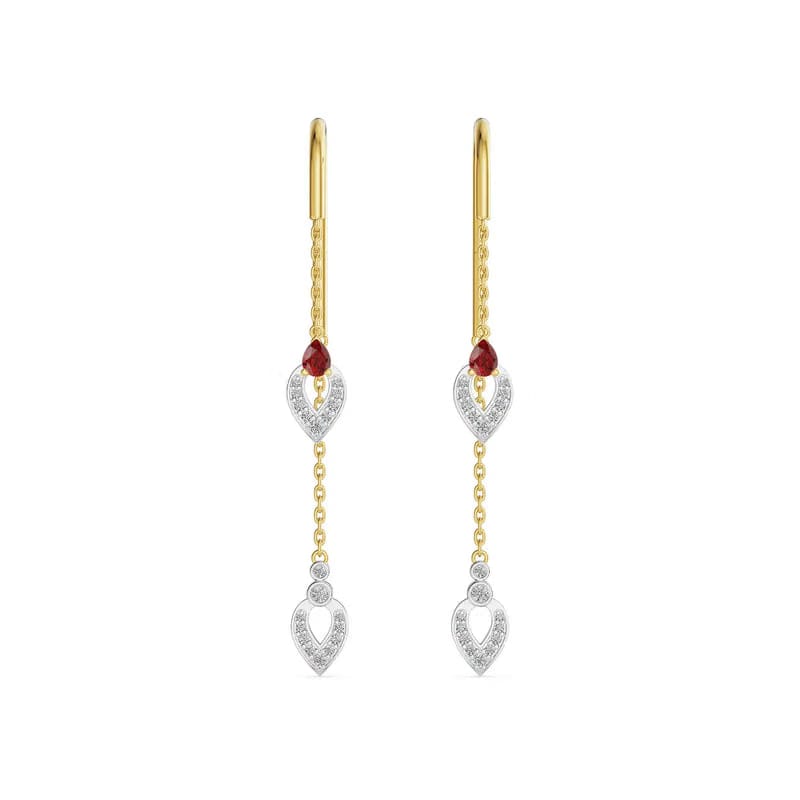 Rose Sui Dhaga Lab Grown Diamond Earrings