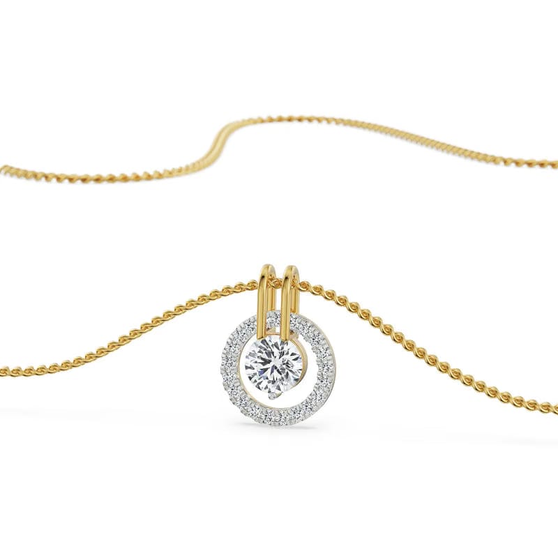 Rotating Halo Lab Grown Diamond Pendant