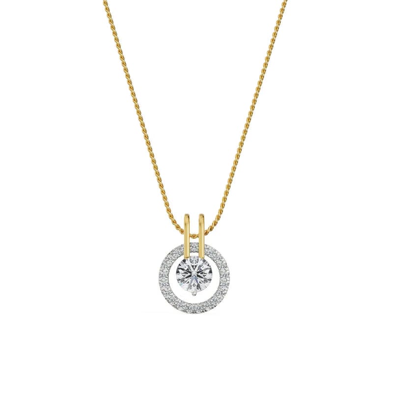 Rotating Halo Lab Grown Diamond Pendant 9KT