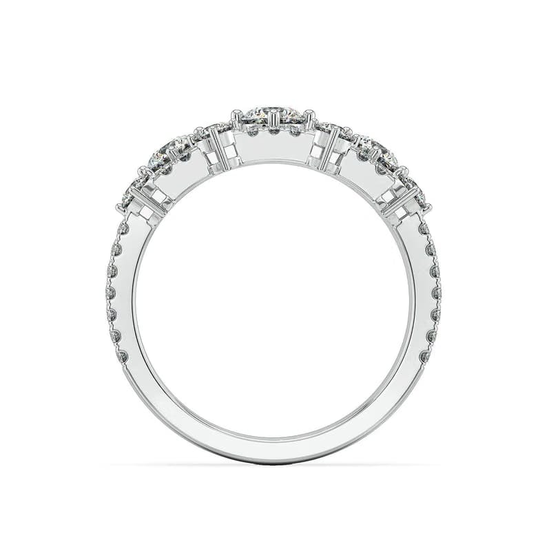 Round Clustered Lab Grown Diamond Ring