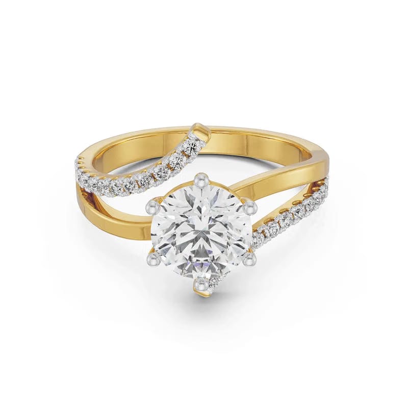 Round Fusion Lab Grown Diamond Ring 9KT