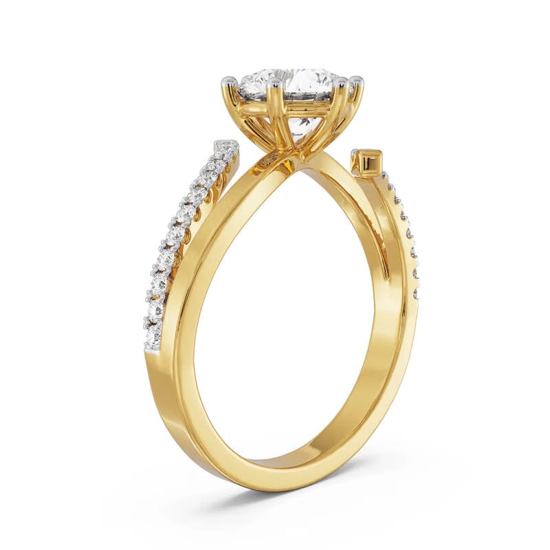 Round Fusion Lab Grown Diamond Ring 9KT