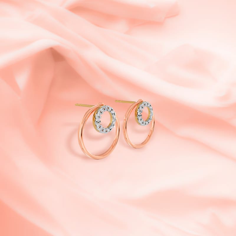 Round in Round Lab Grown Diamond Earrings