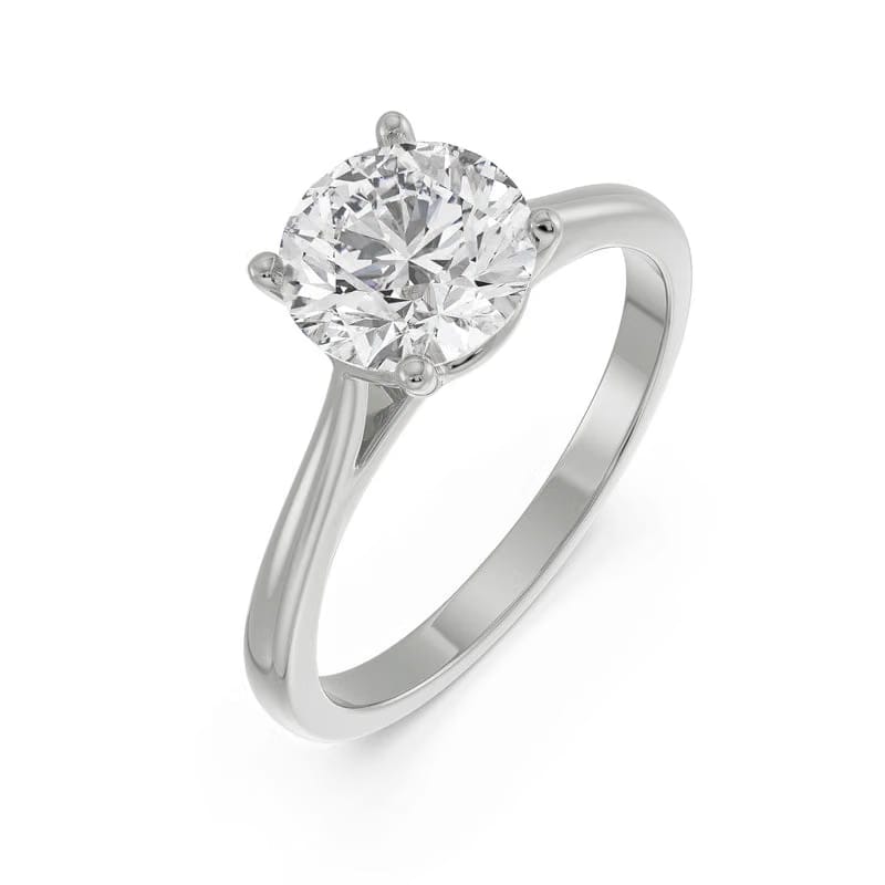 Round Lab Grown Diamond Engagement Ring 9KT
