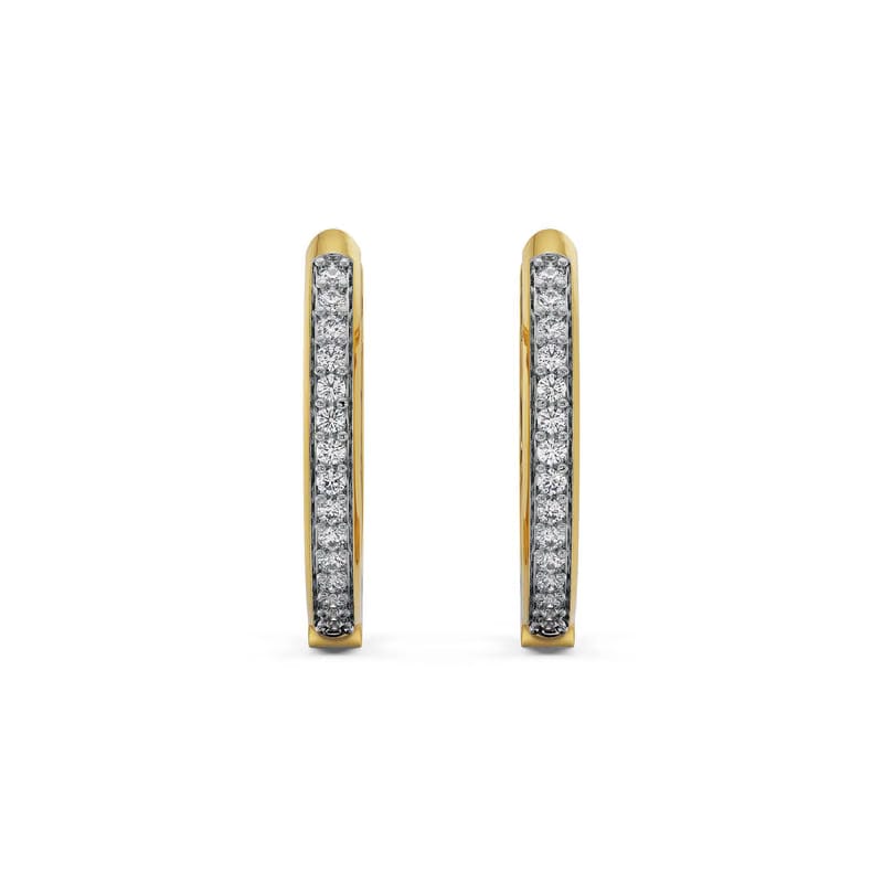 Round Lab Grown Diamond Hoops