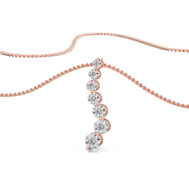 Round Solitaire Journey Lab Grown Diamond Pendant