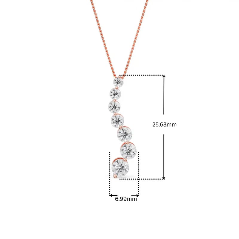 Round Solitaire Journey Lab Grown Diamond Pendant