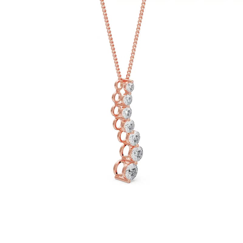 Round Solitaire Journey Lab Grown Diamond Pendant 9KT
