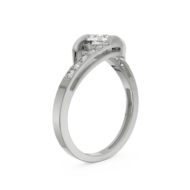 Round Solitaire Lab Grown Diamond Ring