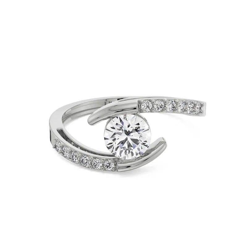 Round Solitaire Lab Grown Diamond Ring 9KT