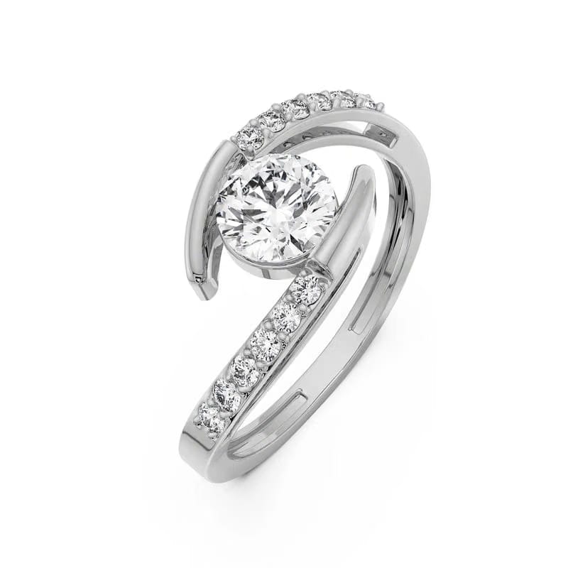 Round Solitaire Lab Grown Diamond Ring 9KT