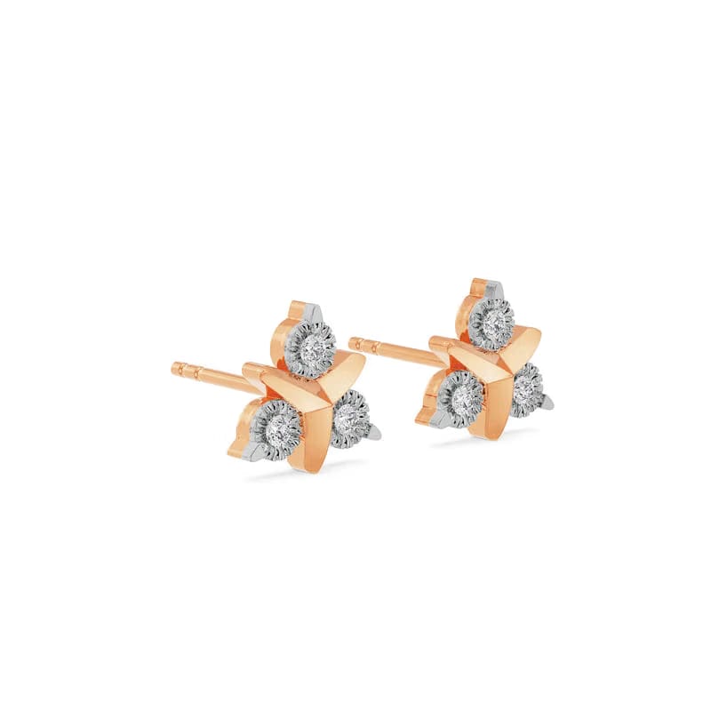 Round Trio Lab Grown Diamond Studs