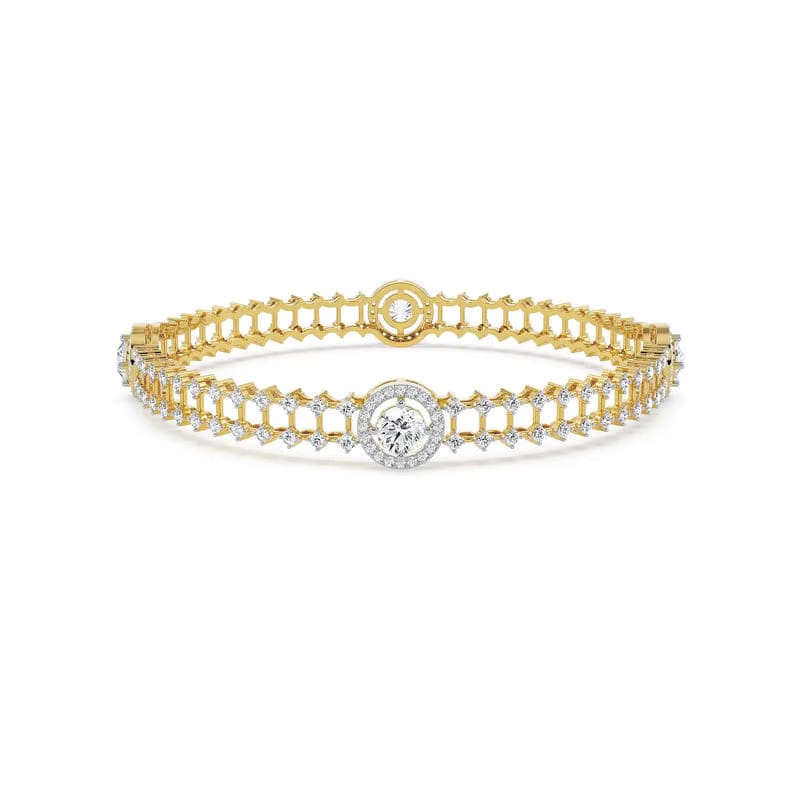 Royal Halo Lab Grown Diamond Bangle 9KT