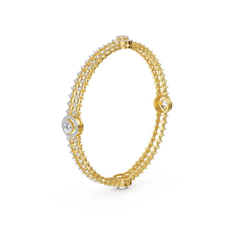 Royal Halo Lab Grown Diamond Bangle 9KT