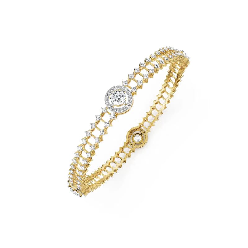 Royal Halo Lab Grown Diamond Bangle 9KT