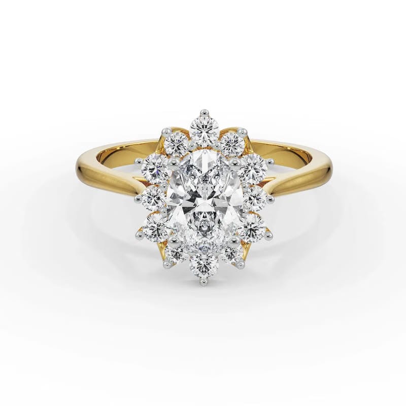 Royal Oval Cut Lab Grown Diamond Ring 9KT