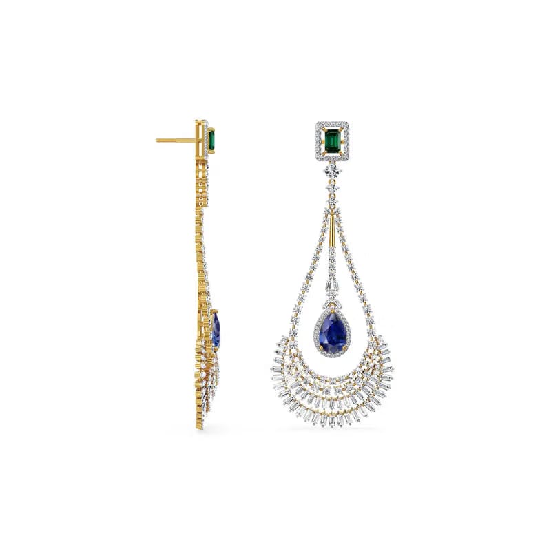 Royal Rhapsody Lab Grown Diamond Chandelier Earrings