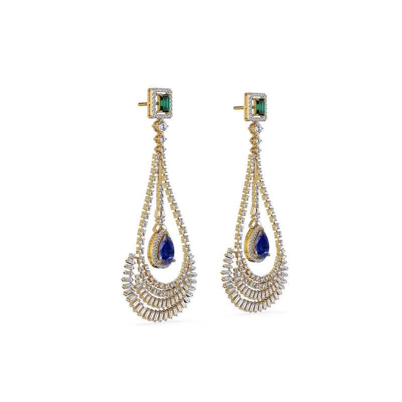 Royal Rhapsody Lab Grown Diamond Chandelier Earrings