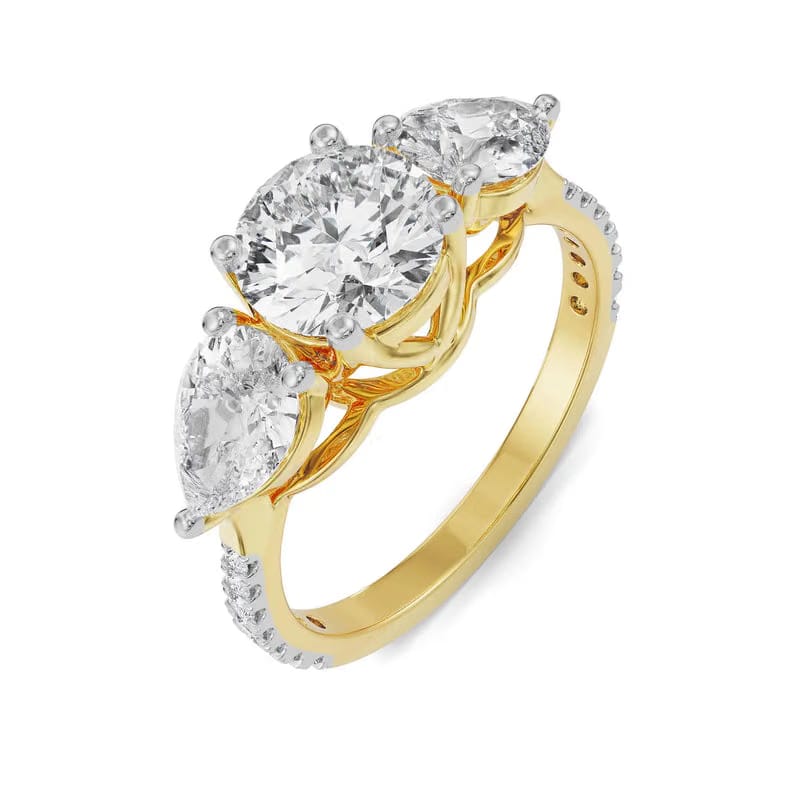 Ruth Tri Stone Lab Grown Diamond Ring