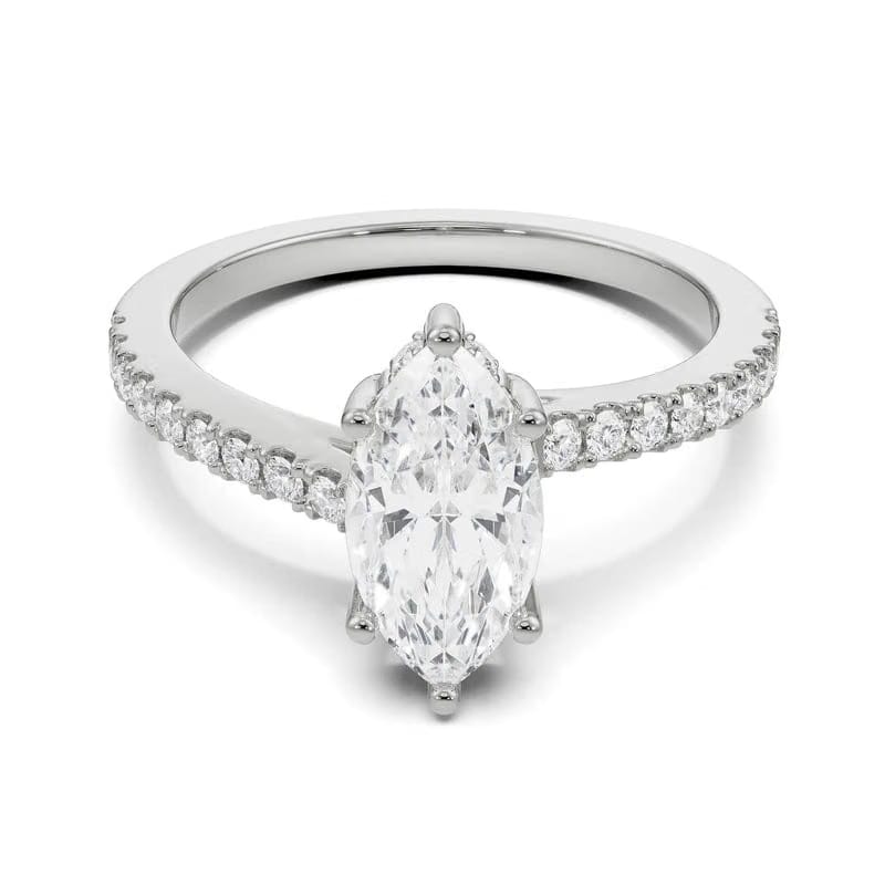 Sage Marquise Lab Diamond Engagement Ring 9KT