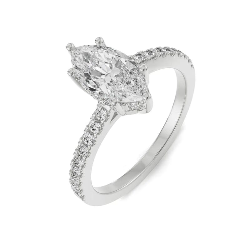 Sage Marquise Lab Diamond Engagement Ring 9KT