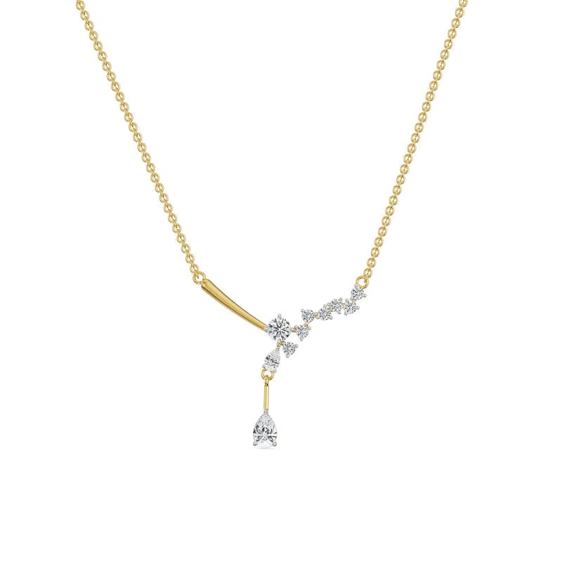 Saphie One Sided Lab Grown Diamond Necklace
