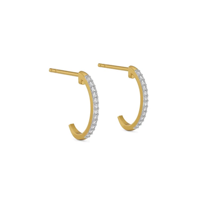 Semi Round Lab Grown Diamond Hoops
