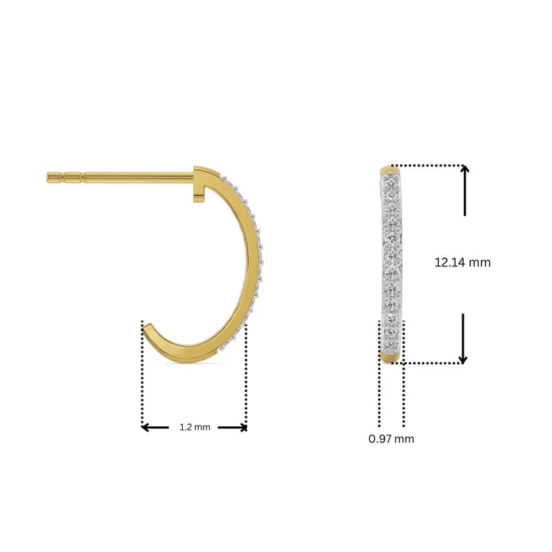 Semi Round Lab Grown Diamond Hoops