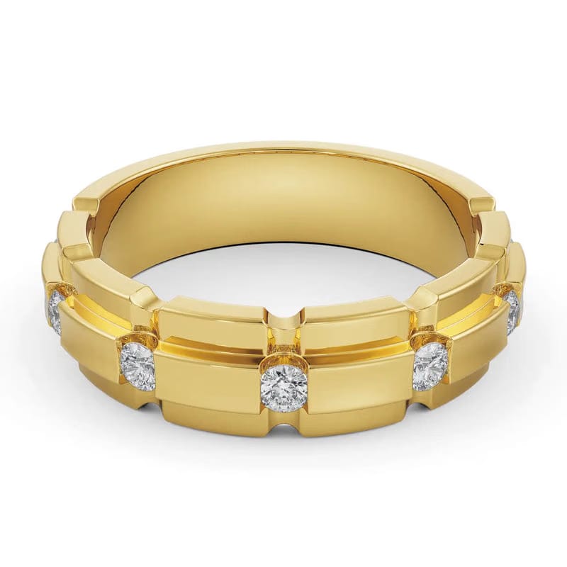 Septet Wedding Lab Grown Diamond Band for Men