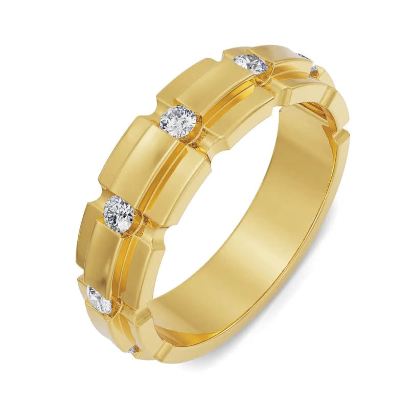 Septet Wedding Lab Grown Diamond Band for Men