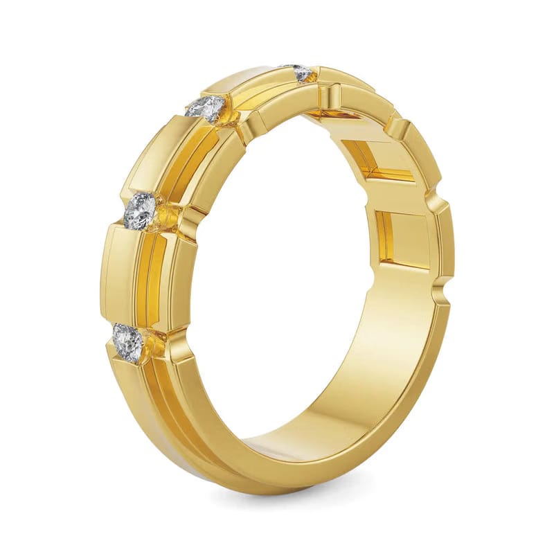 Septet Wedding Lab Grown Diamond Band for Men