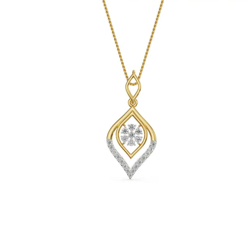 Serene Blossom Lab Grown Diamond Pendant