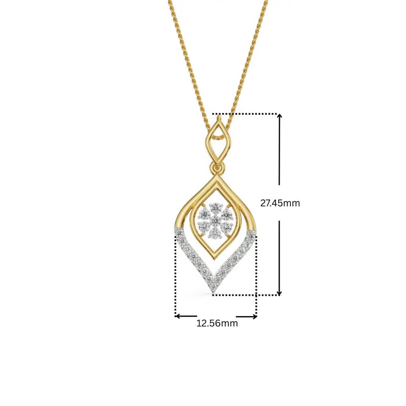 Serene Blossom Lab Grown Diamond Pendant