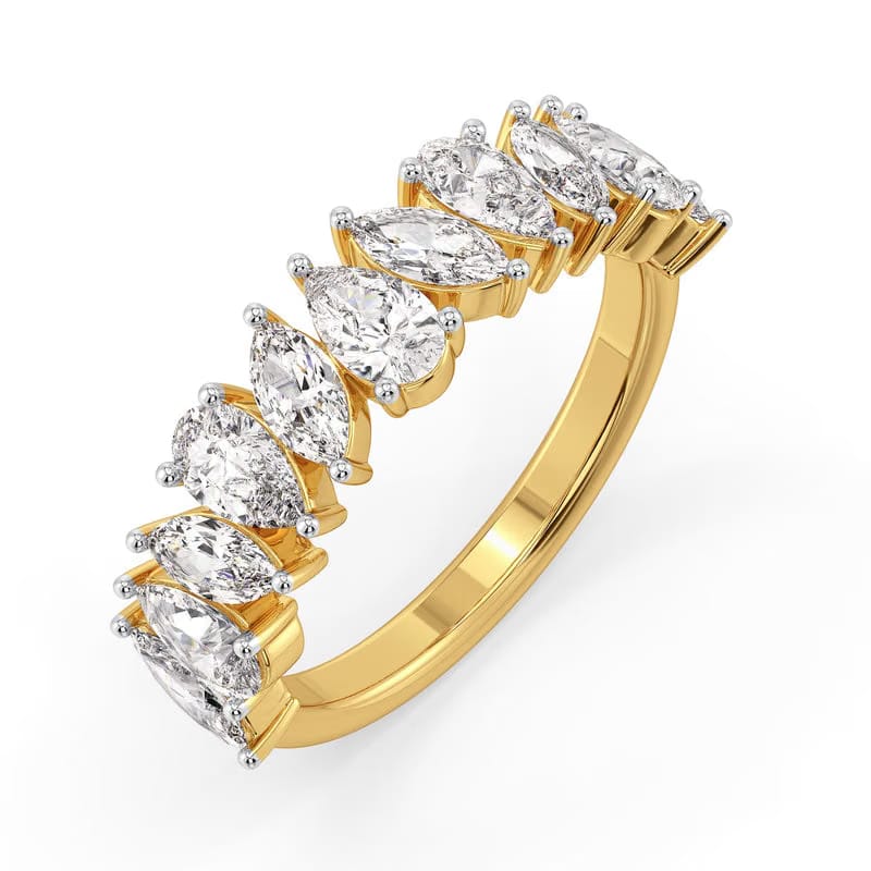 Serene Dew Drop Lab Grown Diamond Band