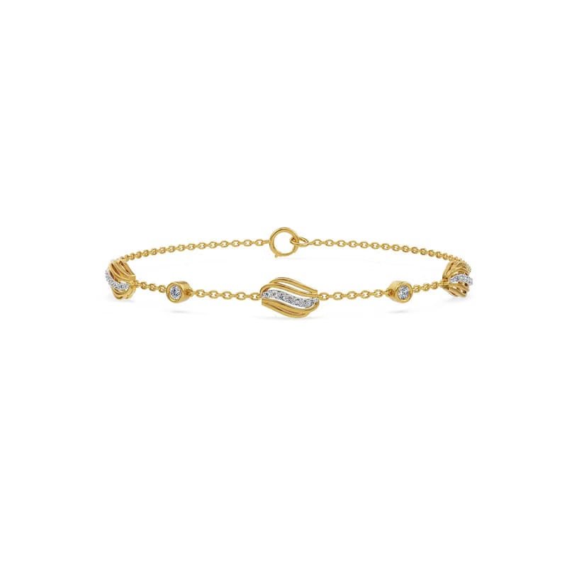 Serene Wave Lab Grown Diamond Bracelet