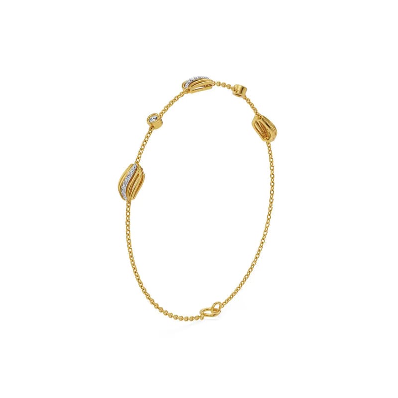 Serene Wave Lab Grown Diamond Bracelet