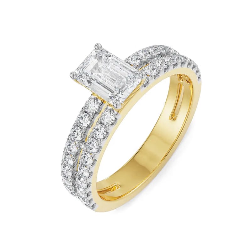 Shimmering Emerald Engagement Ring_in_stock
