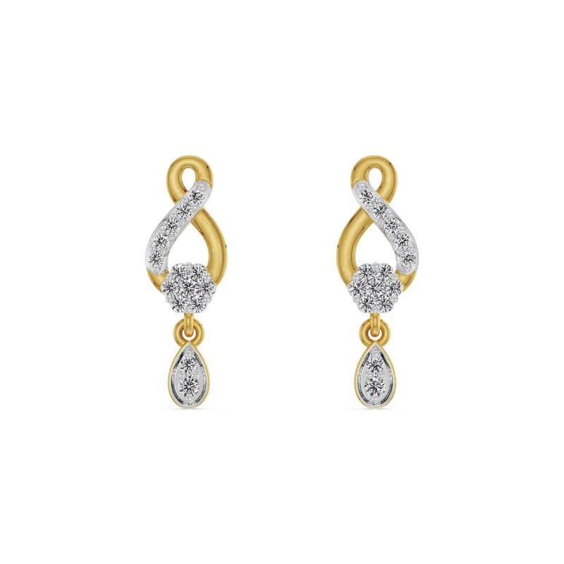 Shimmering Lab Grown Diamond Drop Earrings