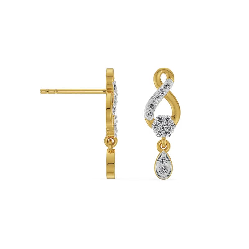 Shimmering Lab Grown Diamond Drop Earrings