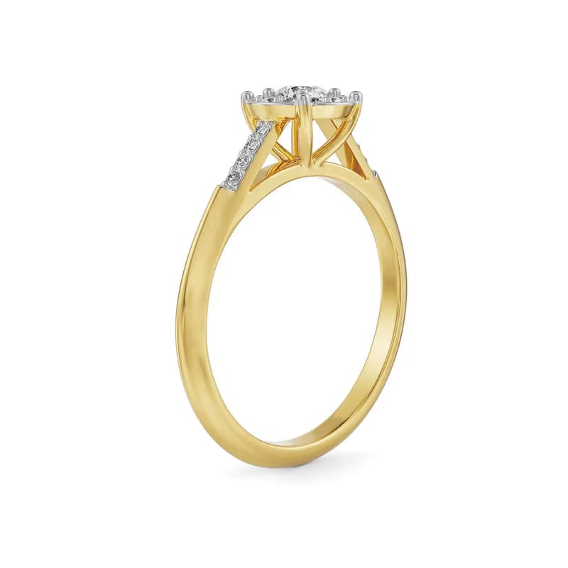 Shimmery Cluster Lab Grown Diamond Band