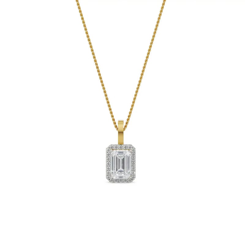 Shiny Halo Lab Grown Diamond Pendant