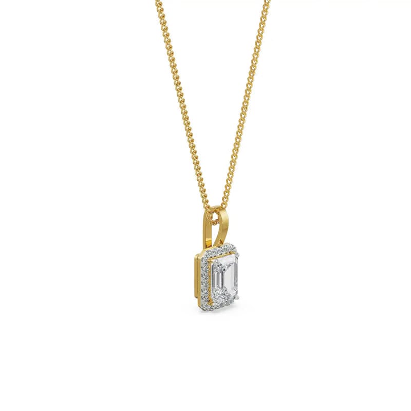 Shiny Halo Lab Grown Diamond Pendant