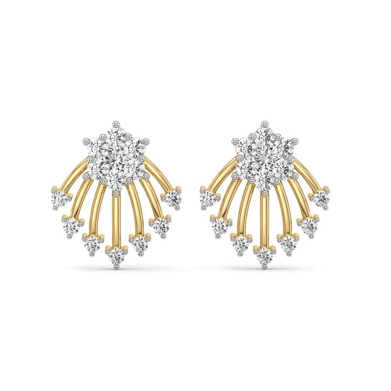 Shooting Star Lab Grown Diamond Earrings 9KT
