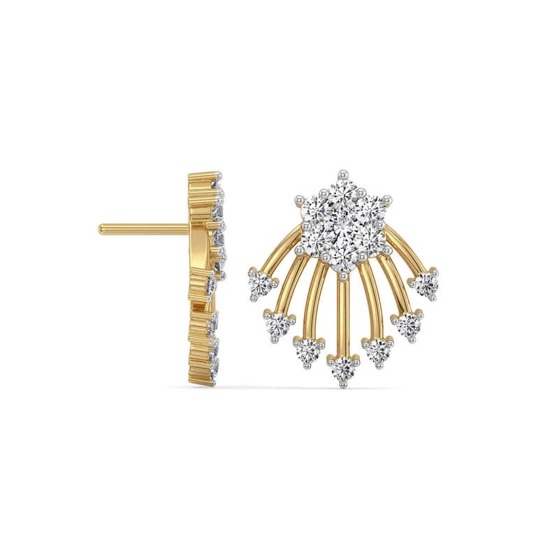 Shooting Star Lab Grown Diamond Earrings 9KT