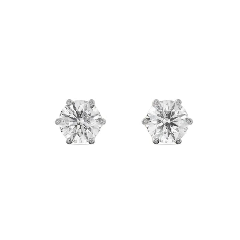 Six Prong 2 CT Lab Grown Diamond Studs