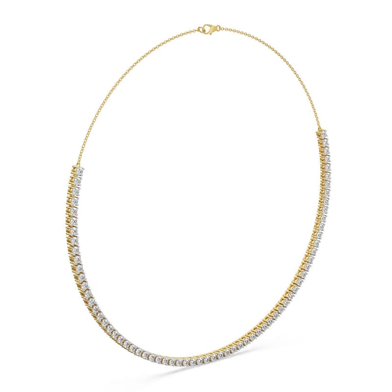 Sleek Lab Grown Diamond Tennis Necklace