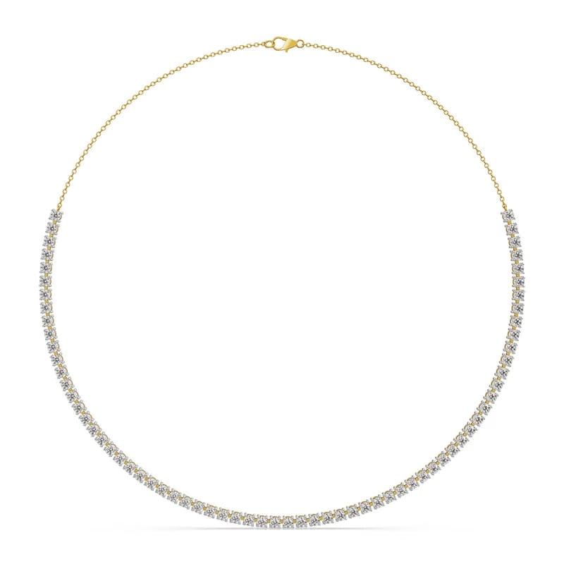 Sleek Lab Grown Diamond Tennis Necklace 9KT