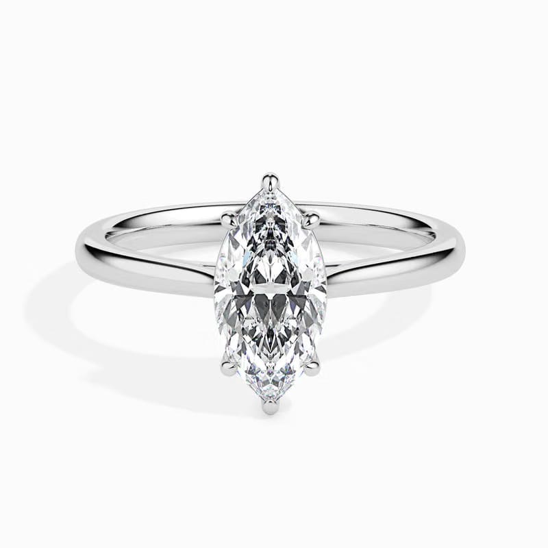 Sleek Marquise Lab Diamond Solitaire Ring